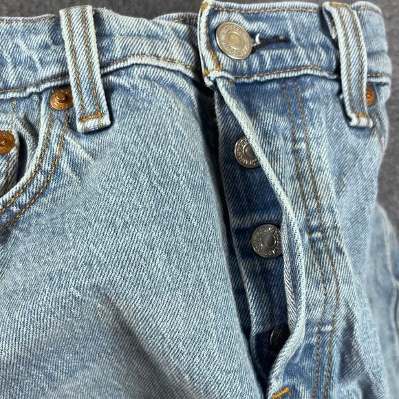 Levi's Premium Women's Blue Wedgie “Big E” Straight Button Fly Jeans 29 Boho - Picture 3 of 11